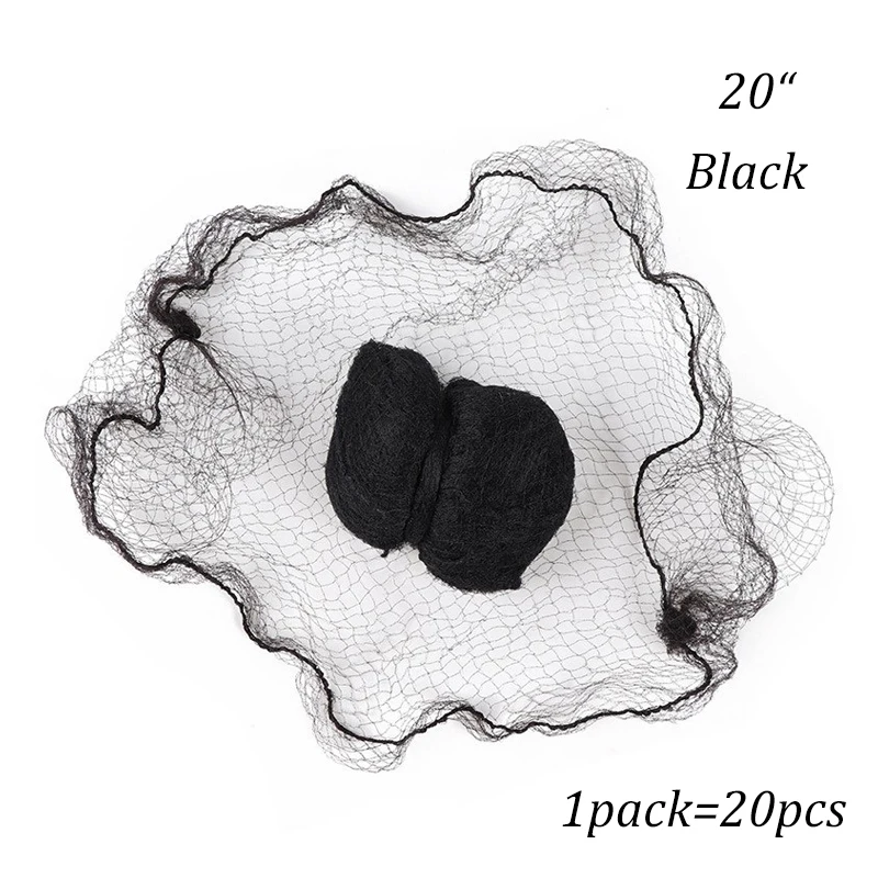 20Pcs Durable Nylon Hair Net For Bun Hair Hair style Tool Black Beige Brown 5Mm Hair Net For Wigs Mesh Hair Styling Hairnets - Image 8