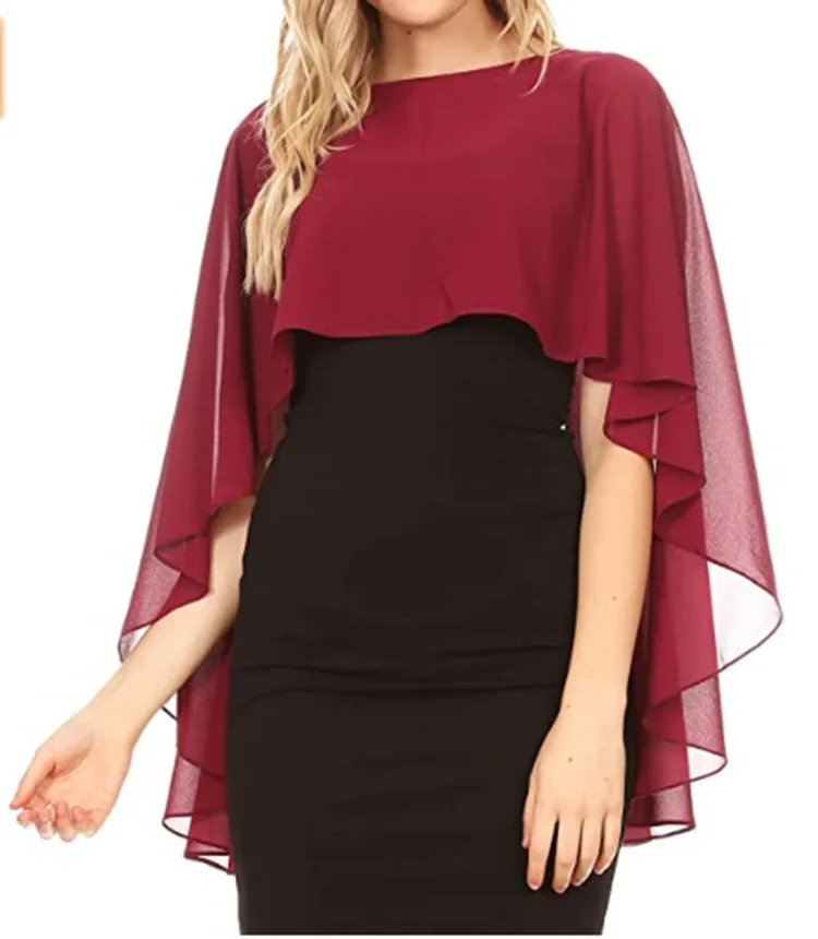 Elegant Chiffon Wedding Wrap for Women Evening Capes Bridal Jacket Accessories - Image 8