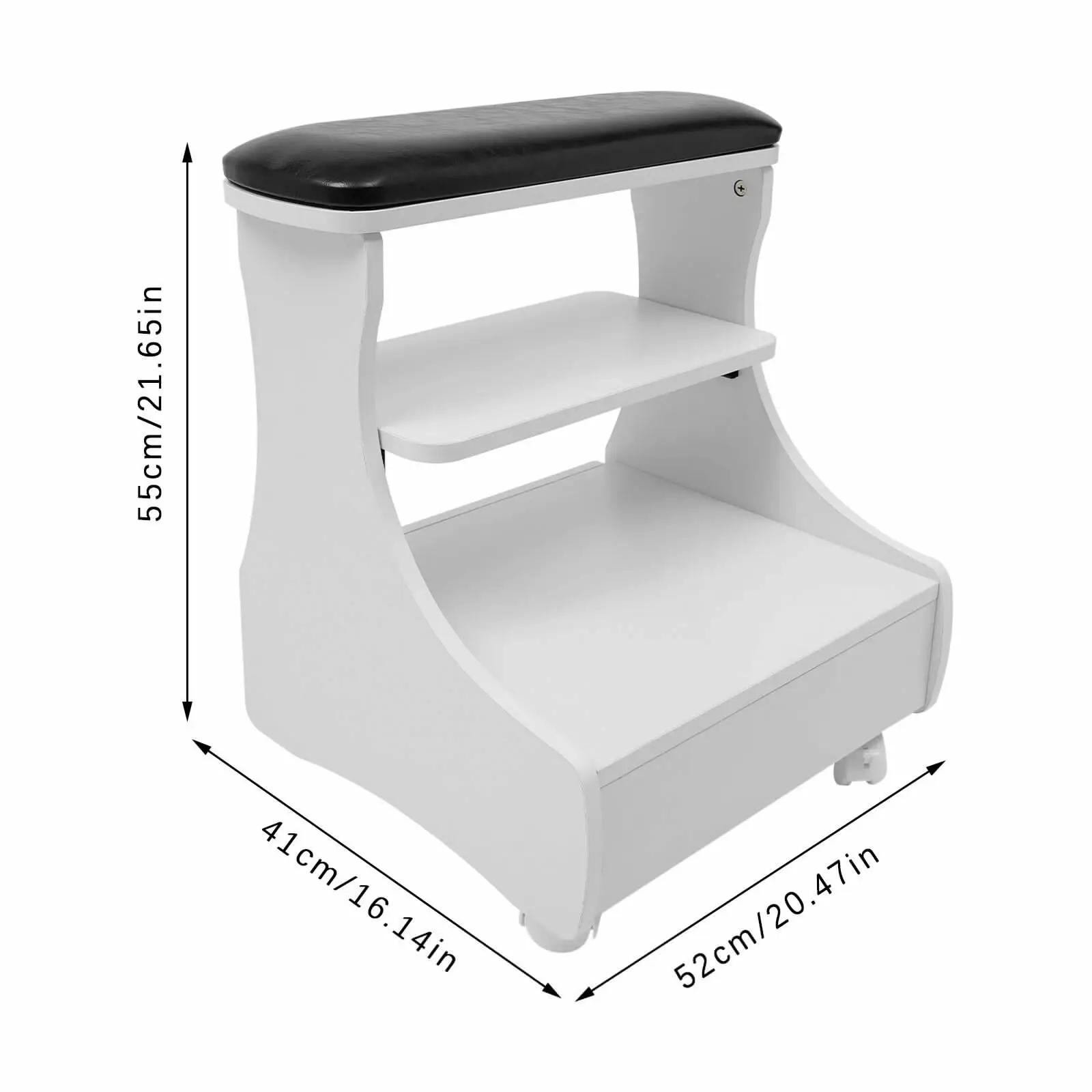 Foot Rest Pedicure Manicure Funiture Trolley for Foot Bath Footbath Stool with Wheels - Image 2