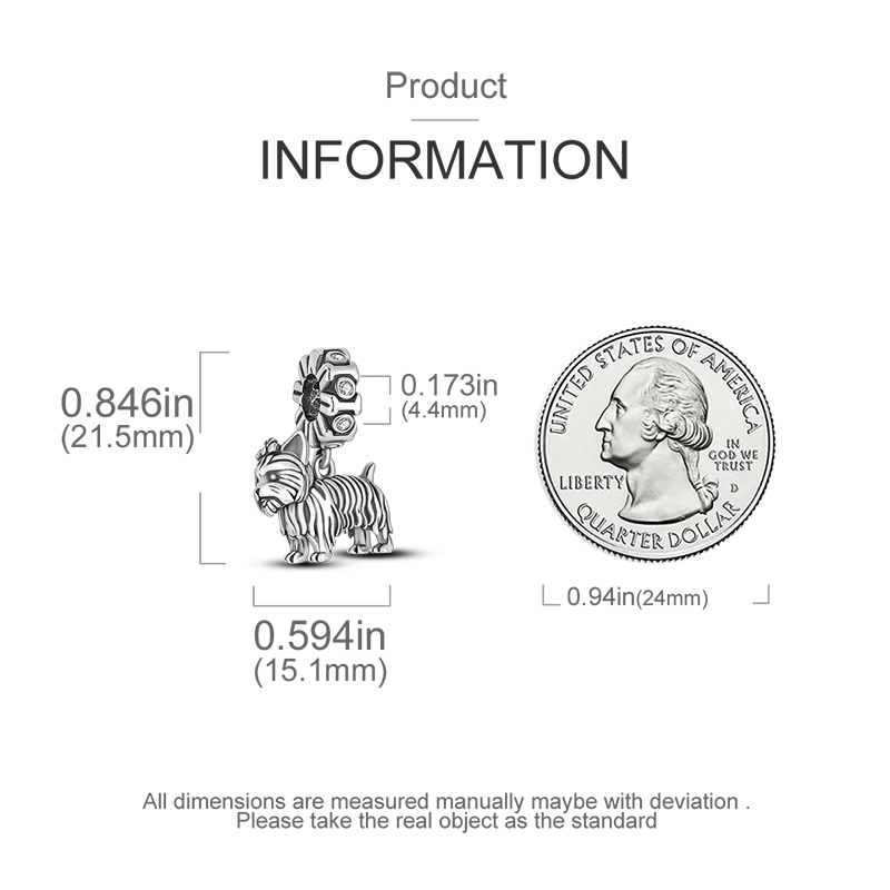 Original 925 Sterling Silver Cute Dog Pet Charms Beads Pendants Fit S925 Bracelet Necklace Fine DIY Jewelry - Image 5