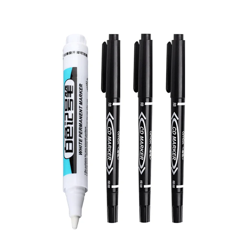 1/4Pcs White Permanent Paint Pen set for Wood Rock Plastic Leather Glass Stone Metal Canvas Ceramic Deep Hole Marker 0.7mm - Image 23