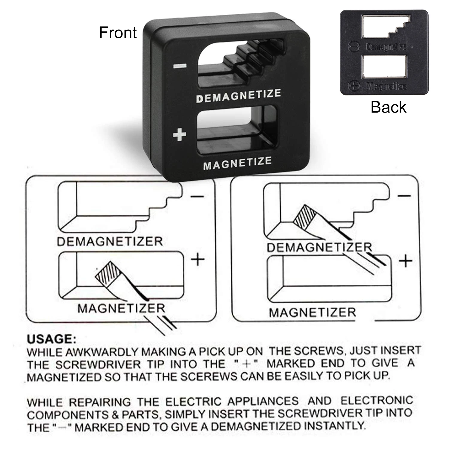 Screwdriver 2 in 1 Magnetizer Demagnetizer Professional Magnetizing Pickup Tool for Screw Driver Drill Bit Hand Tool Parts - Image 9