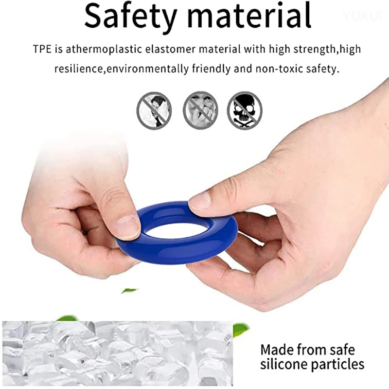 3 Pcs/Set Cock Ring Delay Ejaculation Penis Ring Sex Toys For Men Dick Enlargement Silicone Adult Supplies 18+ Stronger Erection - Image 4