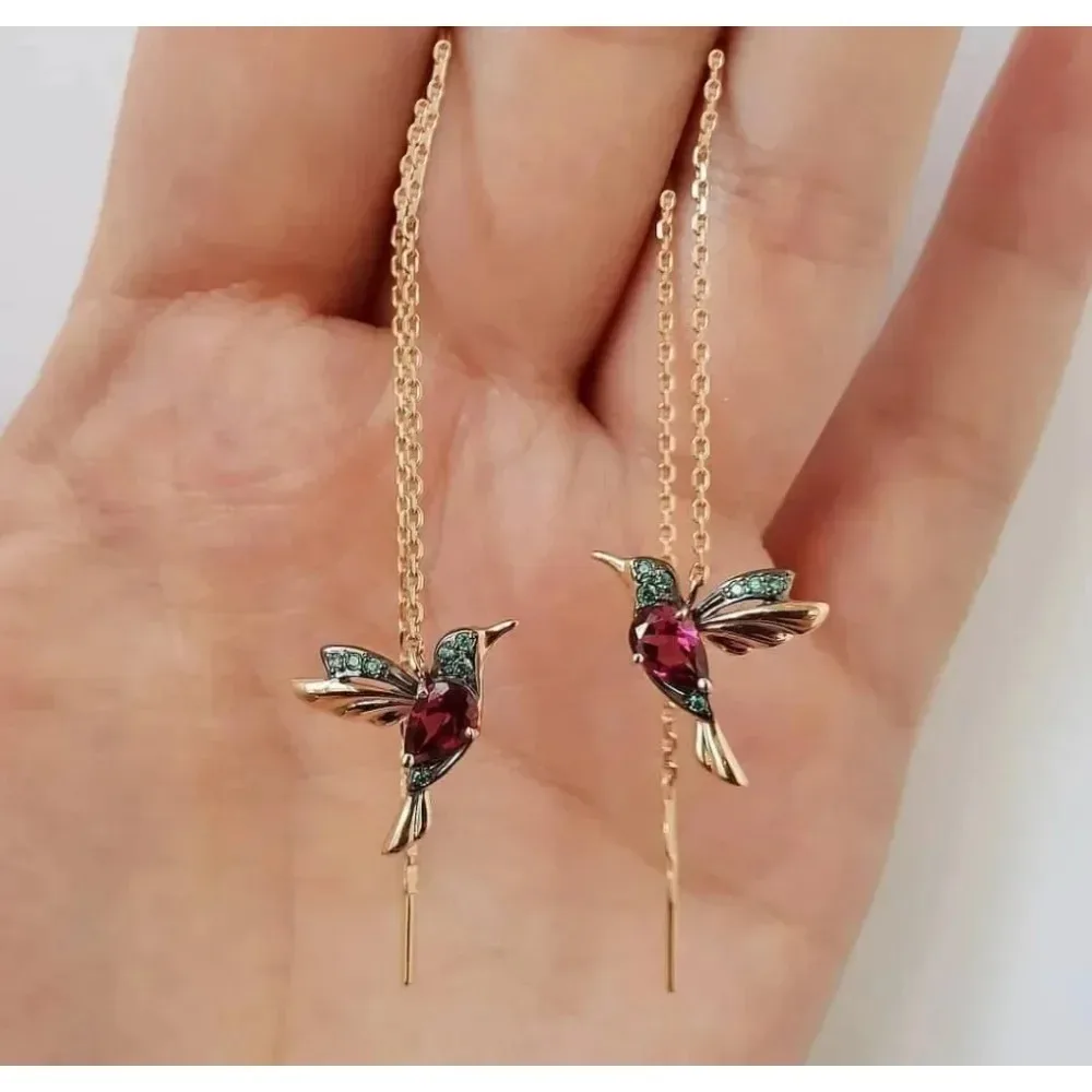 1 Pair New Fashion Little Bird Drop Long Hanging Earrings for Women Elegant Girl Tassel Earring Stylish Jewelry - Image 4