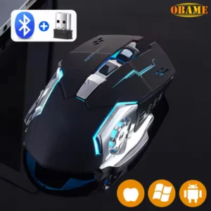 Rechargeable Wireless Mouse Gaming Computer Silent Bluetooth Mouse USB Mechanical E-Sports Backlight PC Gamer Mouse For Computer