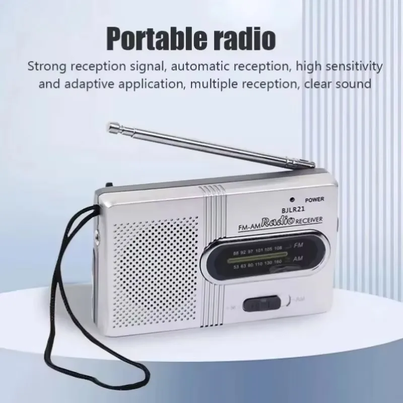 BC-R21/961/962 Mini Radio AM FM Battery Operated Portable Radio Best Reception Longest Lasting For Running Walking Home Soundbox - Image 5