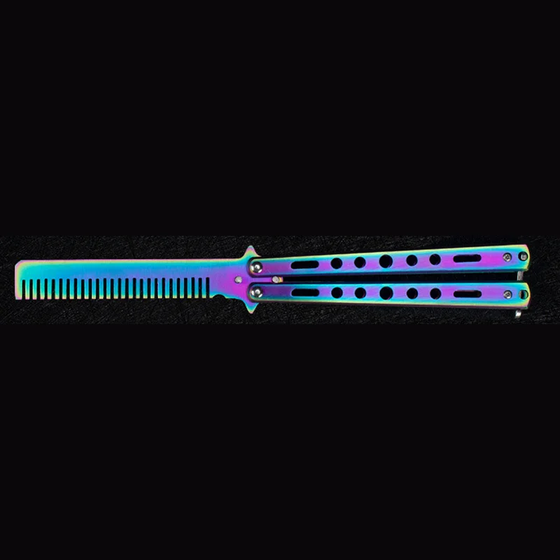 1 Piece of Swing Comb Stainless Steel Folding Butterfly Comb Novice Practice Training Hair Styling Tool - Image 6