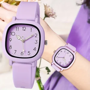 1PCS Fashion Women's Watch Set Trendy Simple Digital Scale Dial Quartz Watch Suitable for Daily Clothing Matching Perfect Gift