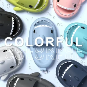 Feslishoet Shark Slippers Soft Beach Cloud Platform Women Indoor Bathroom Slides Summer Mules Outside EVA Men Shoes