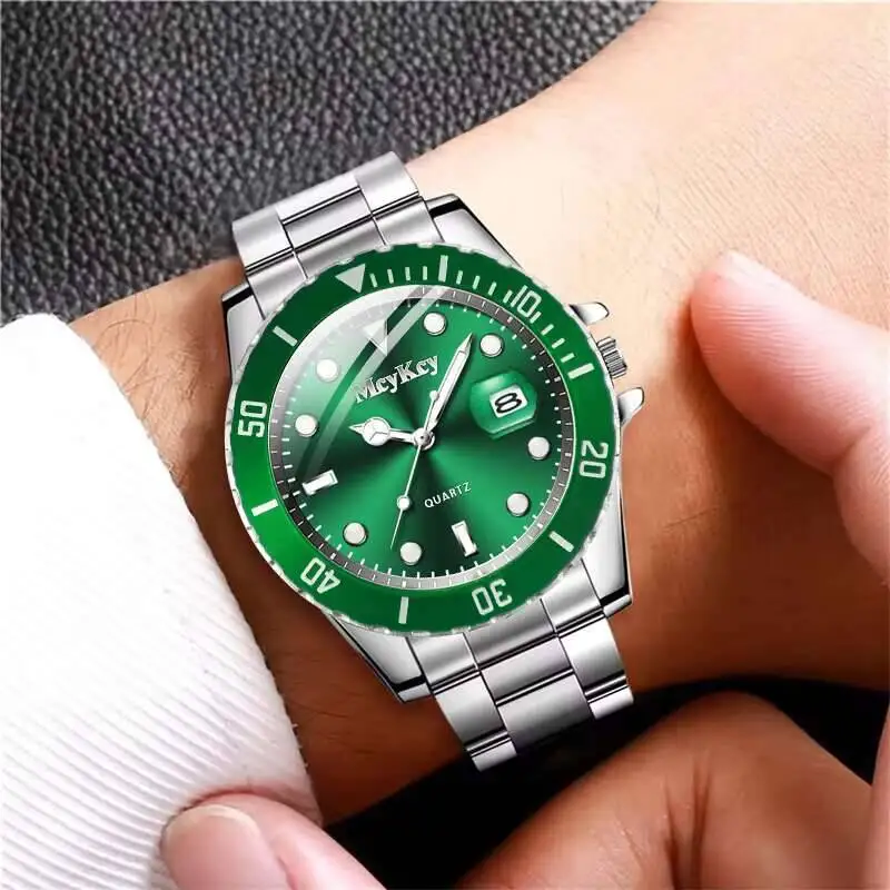 Fashion Men Business Watches Luxury Large Dial Calendar Watch Men's Quartz Wristwatch Reloj Hombre - Image 3