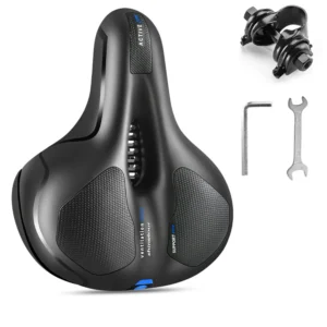 Large Road Bike Breathable Bicycle Saddle, Shock Absorbing Soft Comfortable Hollowed MTB Mountain Bike Seat Cushion with tools