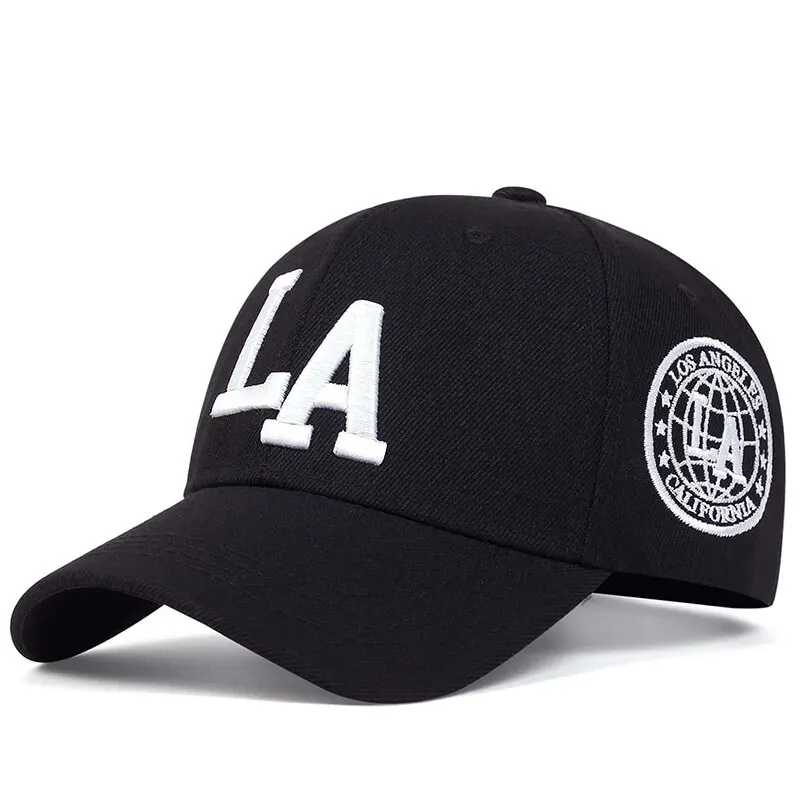 Unisex LA Leter Embroidery Snapback Baseball Caps Spring and Autumn Outdoor Adjustable Casual Hats Sunscreen Hat - Image 2
