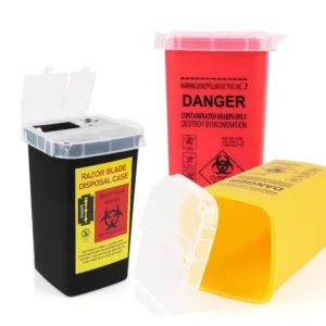 1L Tattoo Sharps Collection Bucket Storage Container  Needle Disposing Sharps Blades Eyebrow Trimmers Glass Fragments Storage Bo