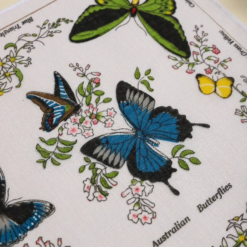 6 Pack of Women's Handkerchiefs, Classic Animal Handkerchiefs, Pure Cotton Handkerchiefs, Wedding Bride and Groom Souvenirs, Flap Pocket Pants Scarf, Placemat - Image 5