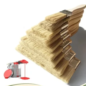 5pcs Paint Brush Wooden Handle BBQ Brush 1/2/4/5/6 Inch Soft Hair Painting Brushes for Wall and Furniture Paint Tool Set