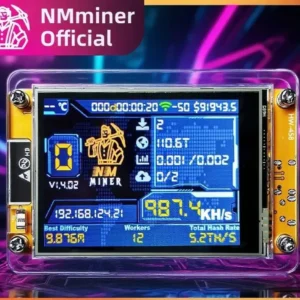 NMMiner NerdMiner V2 Hashrate Lucky Miner ESP32 2.8 inch Smart Display Crypto Solo Lottery 960KH/s Bitcoin ESP32-2432S028R DROOM