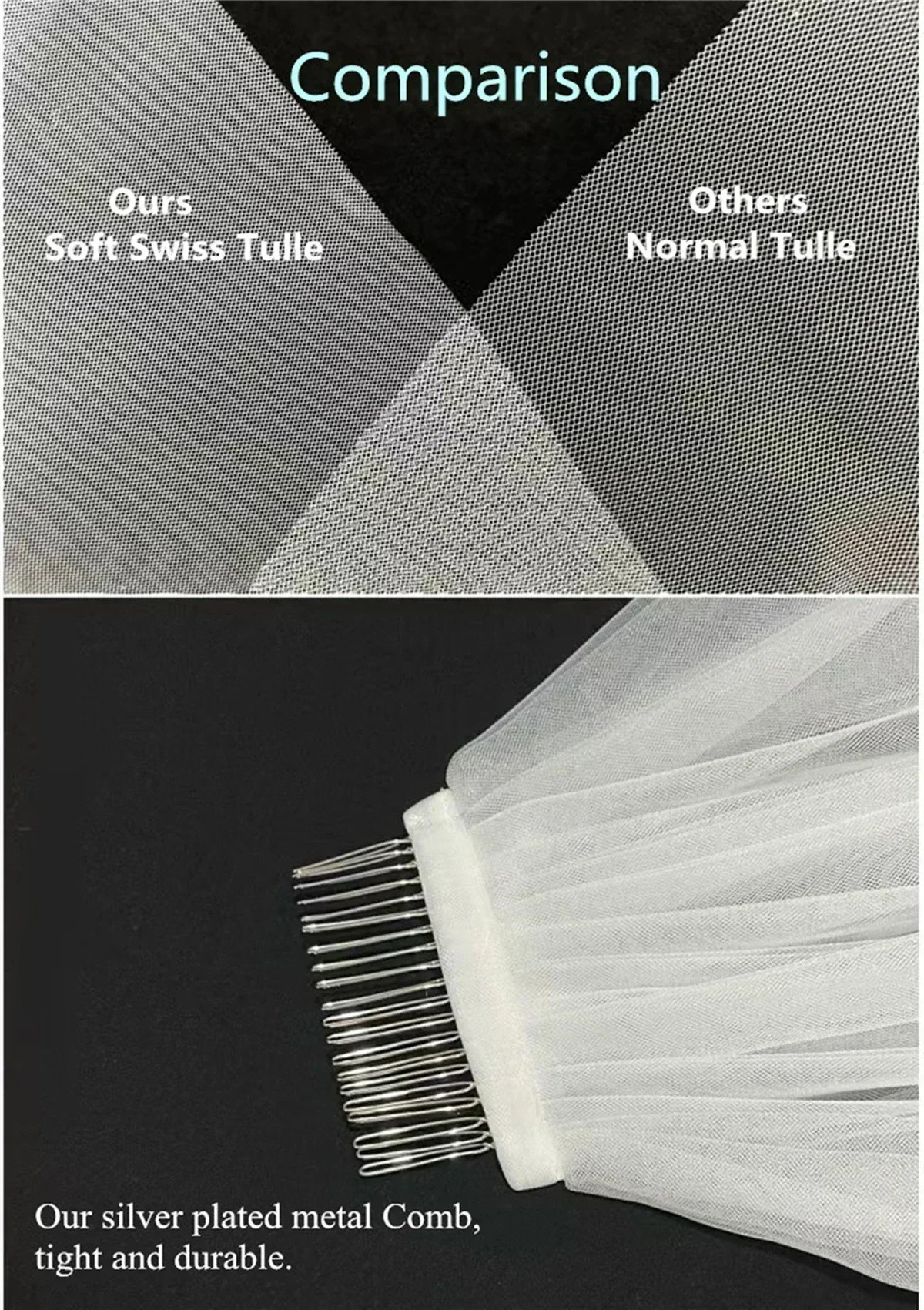 Pearls White Ivory Long Bridal Veil With Comb 1 Layer Cathedral Wedding Veil with Pearls Velos de Noiva Crystal Beads 75-300cm - Image 5