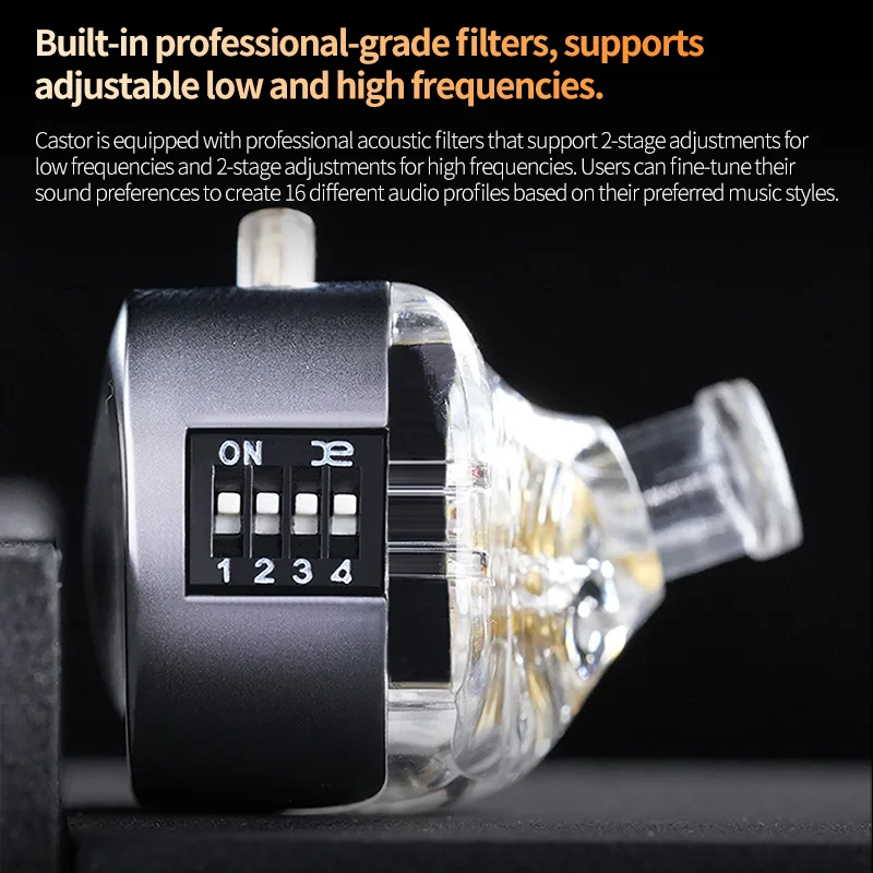 KZ Castor Bass HiFi Earphone Dual Dynamic Driver Wired Harman Tuning Noise Isolating IEM Headphones With 2Pin Detachable Cable - Image 2