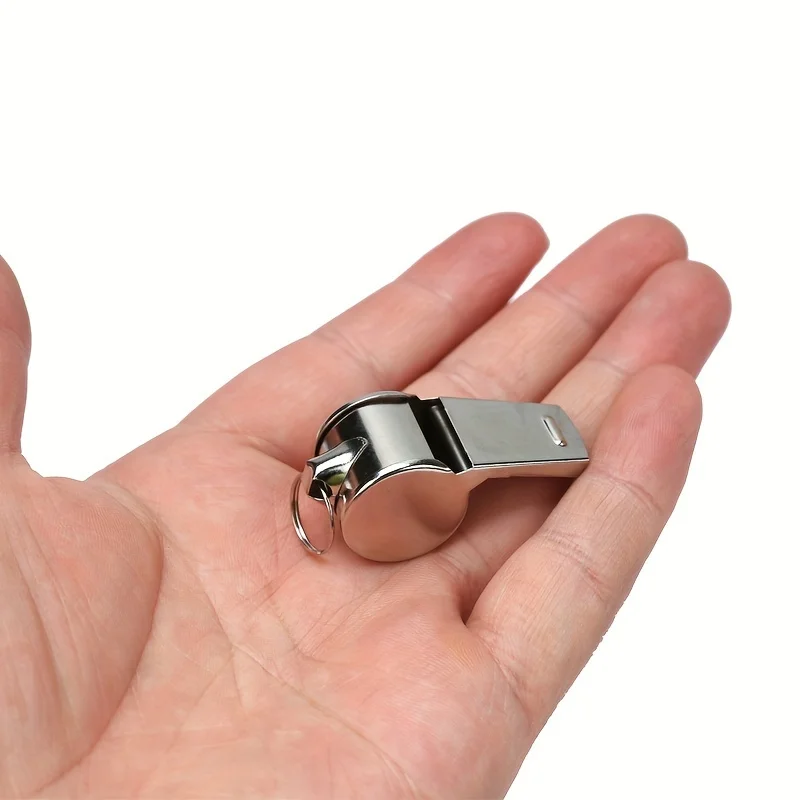 1/10Pcs Stainless Steel Metal Whistles, Professional Football Basketball Sports Referee Training Whistle - Image 3