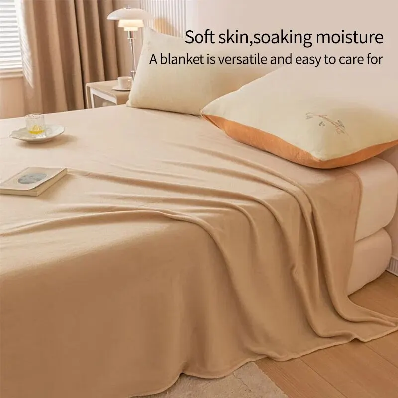 Extra Soft Flannel Blanket Thickened Nap Air Conditioning Blanket - Image 8