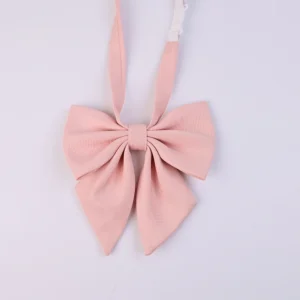 A Handmade Campus Style Women’S Butterfly Bow Tie, Solid Color, Pure and Sweet.