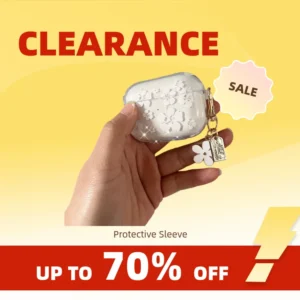 Clearance_Fashion Soft Silicone Cover For AirPods 3 pro2rd Cute Clear White Flower Pendant Earphone Case For Apple AirPod Pro 2 