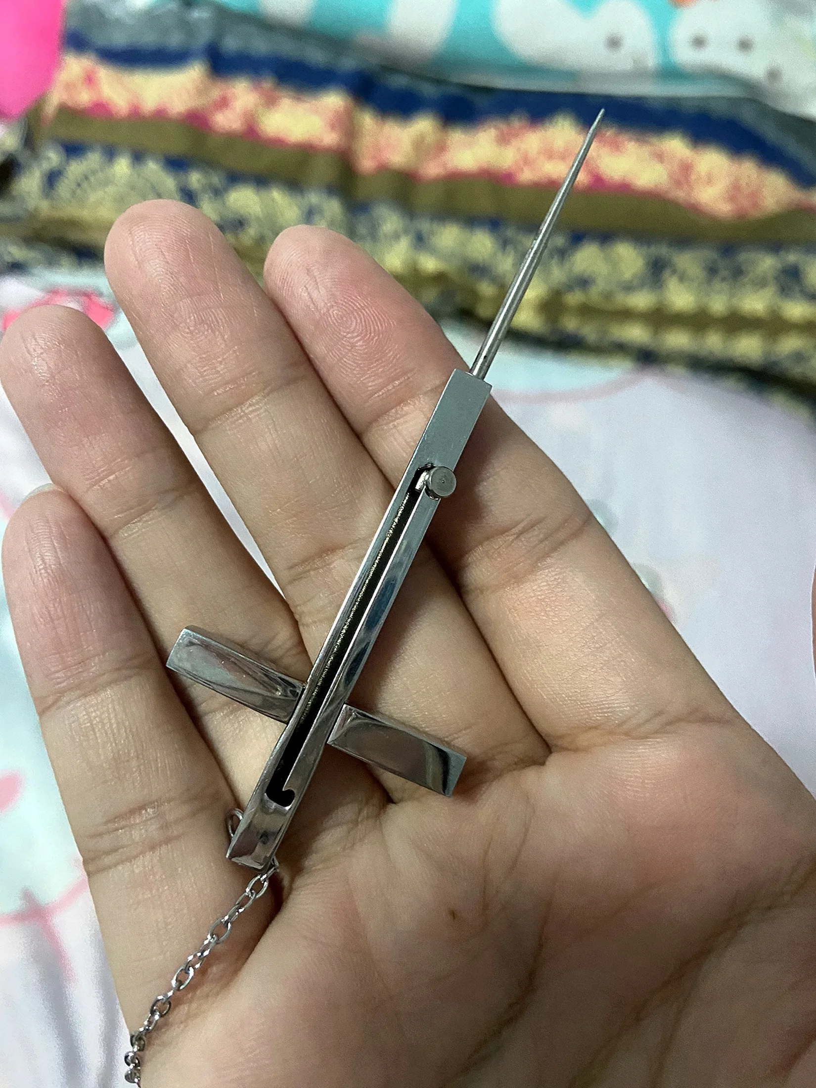 Retractable Stainless Steel Cross Necklace Men Fashion Jewelry Chains Boy EDC Gadgets For Cool Women Girls Gifts Multi Tools - Image 4