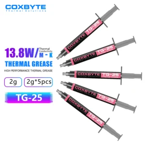 Coxbyte TG-25 Thermal Grease Performance Thermal Conductive Grease Paste 13.8 W/MK 2g For Game PC PS4 PS5 CPU GPU Cooling