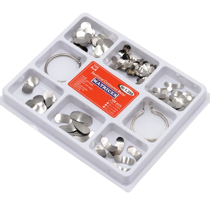Dental Sectional Contoured Metal Matrices Matrix with Springclip No.1.330 Band Resin Clamping/Seperating Ring Dentist Tools - Image 8