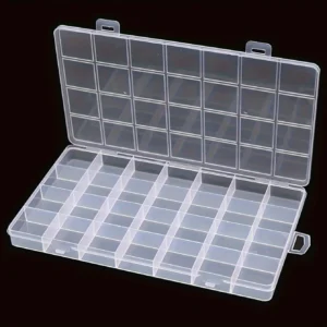 Transparent Storage Container Jewelry Box Clear Plastic Organizer Box Empty Earring Storage Organizer Display Case for Beads