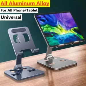 Universal Aluminum Alloy Portable Tablet Holder Mount For iPad Adjustable Flexible Folding Lazy Desktop Live Mobile Phone Stand