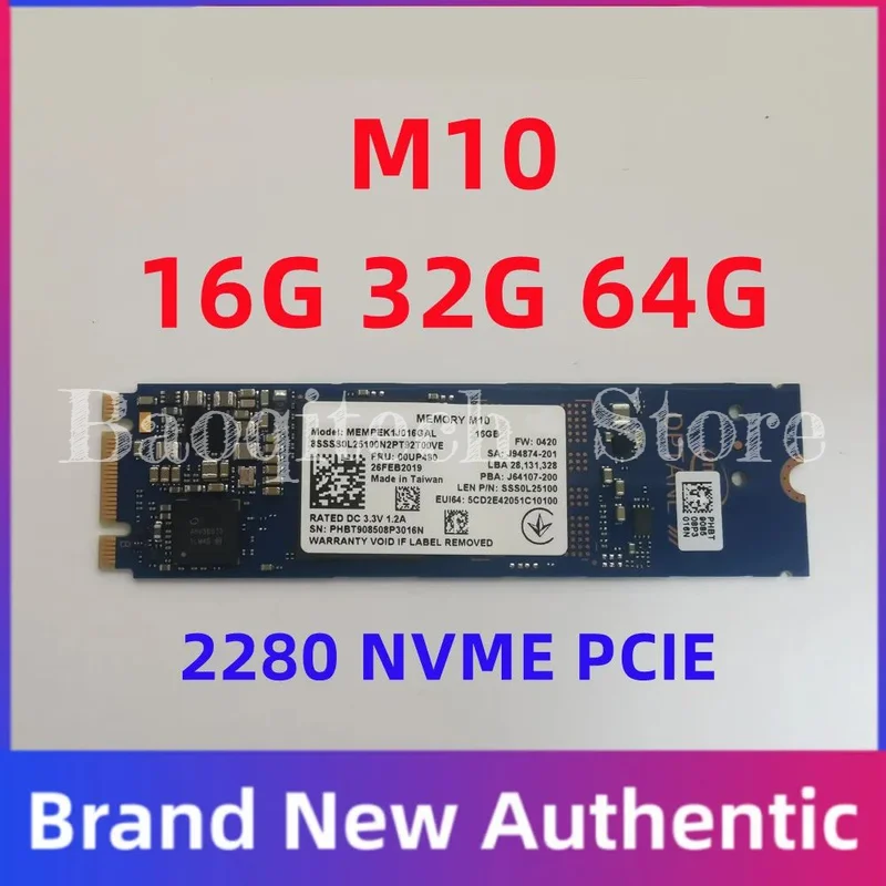 Original M10 M.2 2280 SSD 64GB 32GB 16GB PCIe M.2 2242 3.0 3D Xpoint NVMe Internal Solid State Drive For Intel Optane Memory