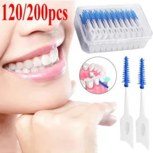 40/120pcsInterdental brush Soft silicone adaptive interdental brush Space brush orthodontic braces brush dental odontología