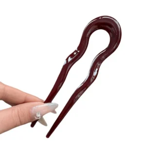 U-Shaped Hair Fork Fashion Tortoiseshell Acetate Hairpin Geometric Design Headwear Hair Sticks Women Girls