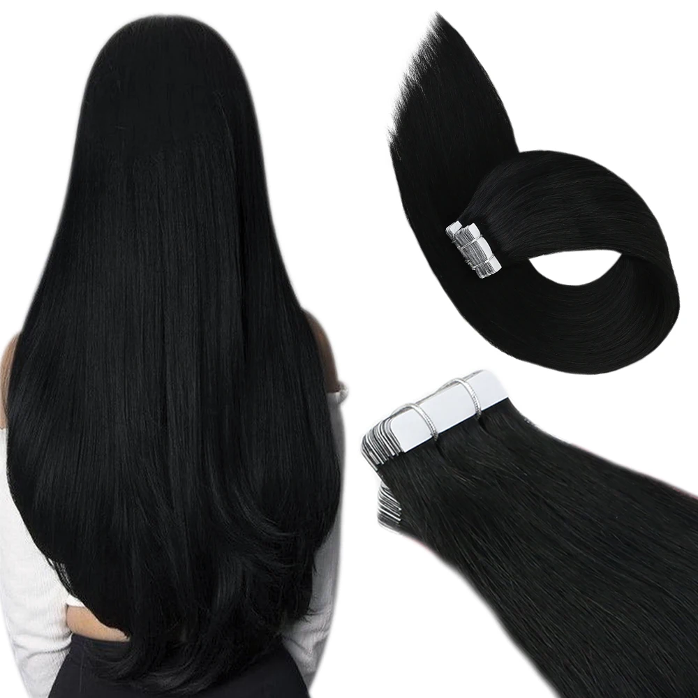 Ugeat Tape in Hair Extensions Human Hair Real Natural Brazilian Remy Hair Straight Seamless Skin Weft For Women Balayage 20P/40P - Image 22