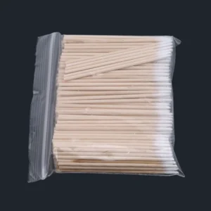 300/500pcs Wooden Tip Cotton Stick Long 7cm 300 Wooden Handle Tip Semi Permanent Embroidered Cotton Swabs