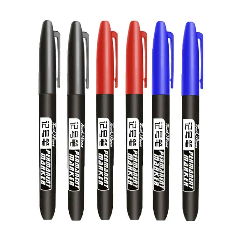 Permanent Marker Pen Drawing Markers Black Blue Red Waterproof Ink Sketch Pens Stationery Art School Supplies For Glass Metal - Image 25