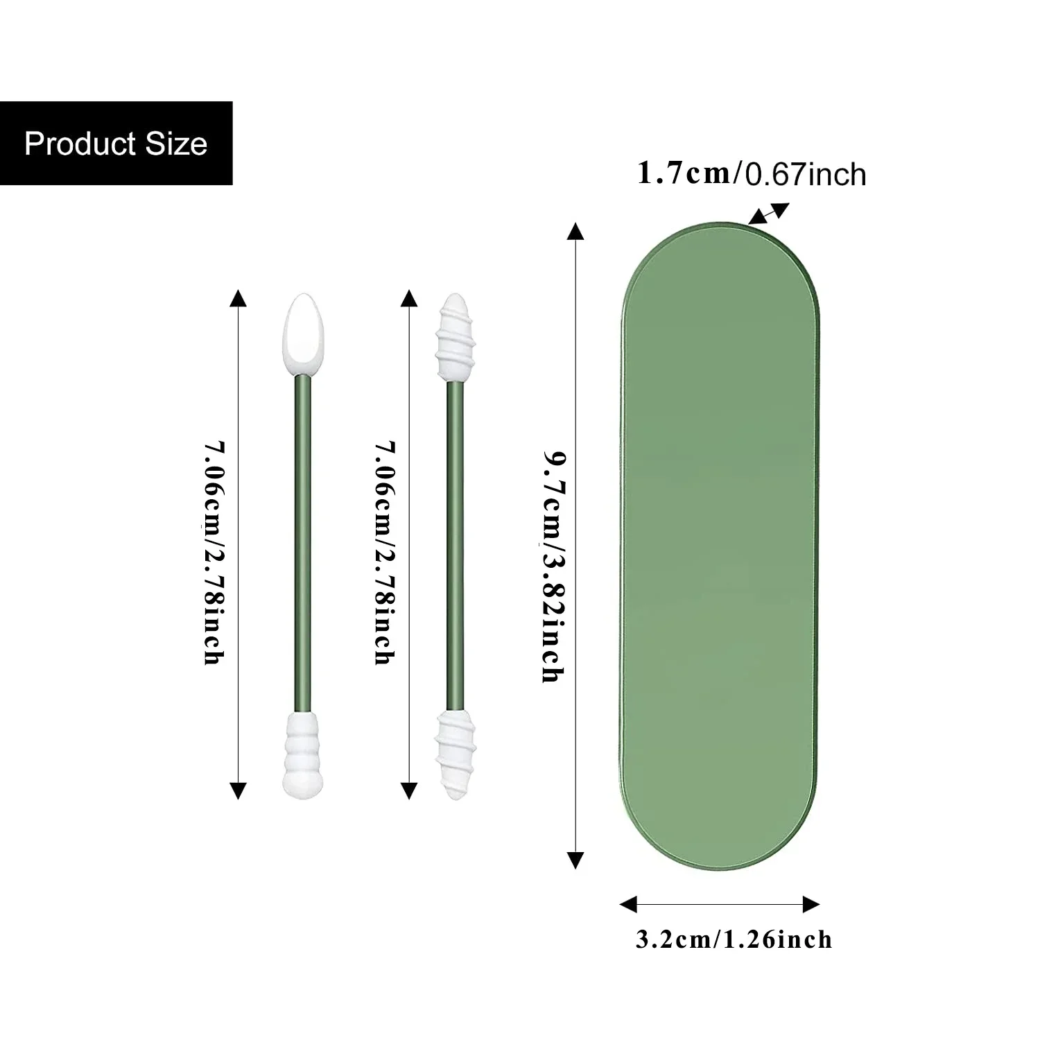 2Pcs Silicone Reusable Cotton Swab Earpick Kit With Box Portable Double Headed Soft Makeup Swab Ear Cleaning Set - Image 4