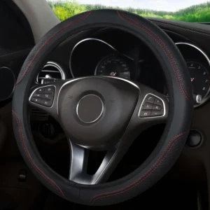 Car steering wheel cover has no inner ring Steering Wheel Cover Anti Slip Breathable  Cover Universal Microfiber Leather