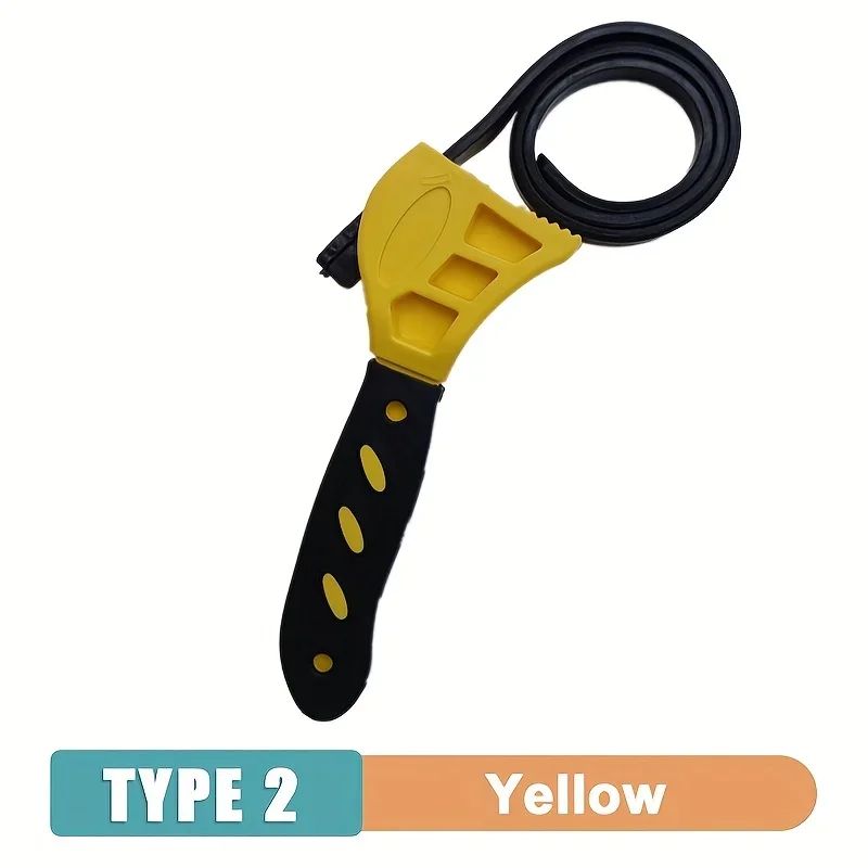 1Pcs 6inch Belt Wrench Oil Filter Puller Strap Spanner Chain Wrench Strap Opener, Adjustable Disassembly Tool - Image 8