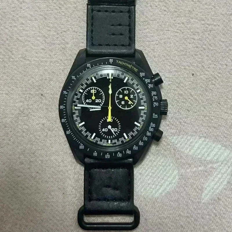 2025 Newest High Quality Wantch Men's and Women's Moon Mercury Quartz Chronograph Watch Celestial Galaxy Dial 6-Hand Hot Sale - Image 5