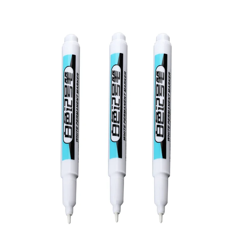 1/4Pcs White Permanent Paint Pen set for Wood Rock Plastic Leather Glass Stone Metal Canvas Ceramic Deep Hole Marker 0.7mm - Image 8