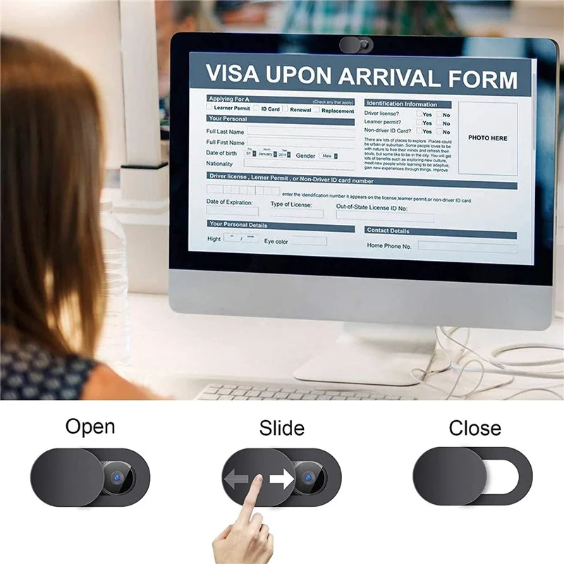 Webcam Cover Shutter Magnet Slider Plastic Camera Cover for iPad Tablet Web Laptop Pc Camera Mobile Phone Lenses Privacy Sticker - Image 4