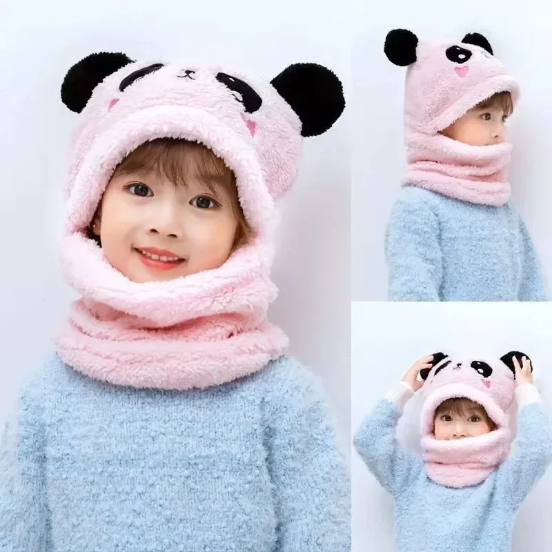 Hot Sell Autumn And Winter Warm Children's Hats And Neck Gaiter Set Rabbit Hat Girls' Fleece Hat - Image 7