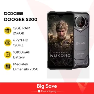 World Premiere DOOGEE S200 5G Rugged Phone 6.72" 120Hz Display 12GB RAM 256GB ROM 100MP AI Main Camera 10100mAh Android 14 NFC