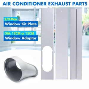 2/3PCS Portable Air Conditioner Window Kit Slide Plate Adjustable  Adaptor Wind Shield Exhaust Hose Tube Connector Accessories