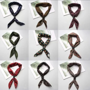 60*60cm Men's Ladies Boys Girls Women Small Square Designer Scarf Men Luxury Accessories Ascot Cravat Ties Cravat