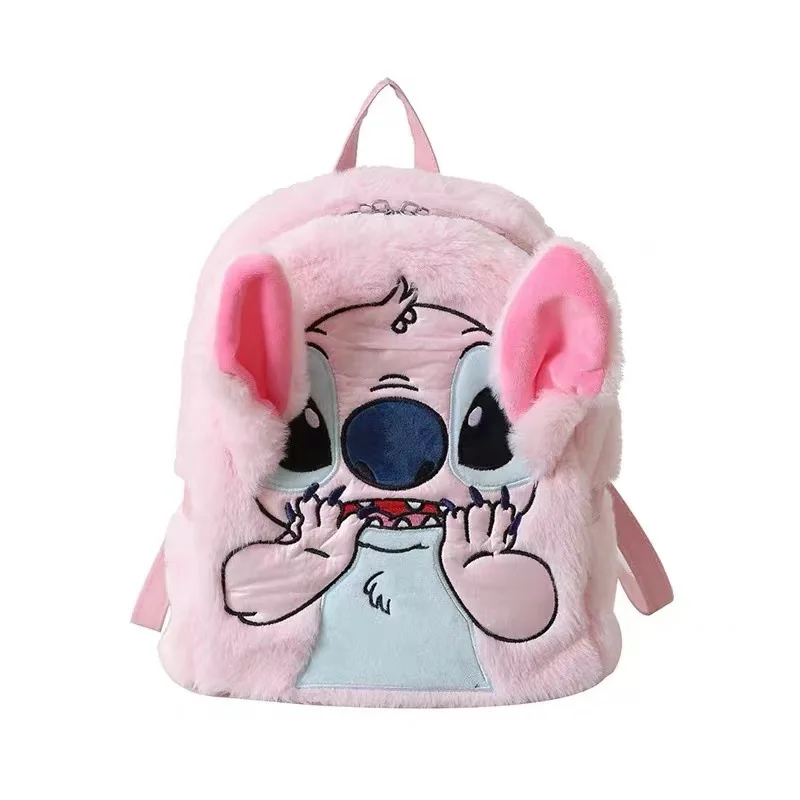 New Disney Stitch Plush Backpack Ins Japanese Blue Funny Cartoon Large-Capacity Student Backpack Kindergarten Bag Child Gift - Image 7