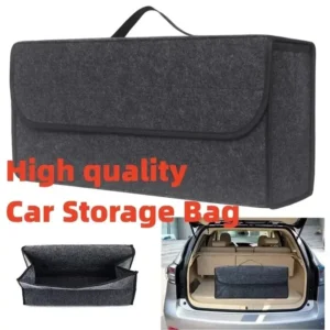 Anti-slip car trunk organizer - large capacity storage box made of soft felt material space-saving car accessory