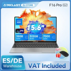 Teclast F16 Pro Laptop, Windows 11 Pro Computer, Intel N95 CPU, F16Pro Notebook, 16GB RAM 512GB SSD, 15.6 inch IPS 1920x1080, Wi-Fi 6, USB3.2, Backlit Keyboard, Mini-HDMI